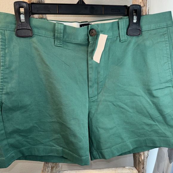 Men’s J. Crew 5" Stretch Chino Shorts Size 33 Classic Light‎ Pine Green New - Picture 4 of 8